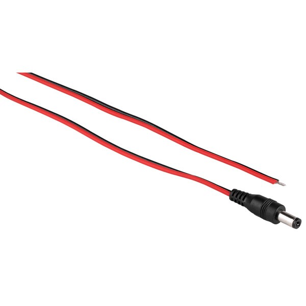 Main product image for 2 ft. 2.1 x 5.5mm DC Male Plug to Bare Wire 22 AWG 090-990